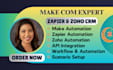 automate workflow using make, zoho crm, zapier integration, hubspot api