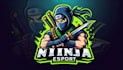 do awesome ninja esport mascot logo design