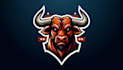 do awesome bull head mascot logo design