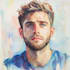 create a watercolor portrait of yourself