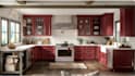 do 3d photorealistic farmhouse kitchen interior design
