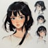 draw anime art character reference sheet vtuber