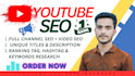 be an SEO youtube expert for video ranking and channel growth