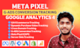 setup facebook pixel, google ads conversion, ga4 ecommerce server side tracking
