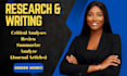 write on critical synthesis, review, summarize, and analyze journal articles