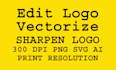 vectorize logo, cleanup image, redraw, recreate, remove background png, svg, ai
