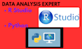 do r programming, rstudio, python and data analysis tasks