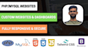 develop, redesign responsive custom websites and dashboards