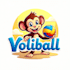 design high quality monkey playing voliball mascot logo with fastest delivery