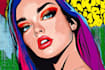 draw pop art portrait in roy lichtenstein style