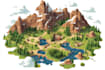 create 2d isometric illustration or map