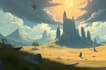 create concept art, fantasy landscapes, background scenes