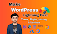 speed up wordpress site and optimize pagespeed score to 90 plus fast