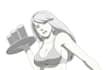 create black and white 2d animation with anime style
