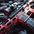 make a 3d weapon illustration for gaming
