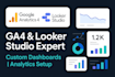 create looker studio dashboards using google analytics 4, ga4 reports