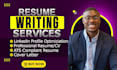 create job winning resume CV cover letter and linkedin profile to get hired