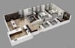 give photo realistic 3d floor plan rendering service