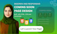 create a modern responsive coming soon or under construction page with HTML, CSS