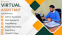 virtual assistant for data entry, web research, CV writing, chatgpt assistance