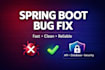 fix spring boot errors and backend bugs fast
