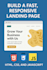 build responsive landing page with HTML, CSS, and javascript