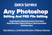 do any photoshop work and photo editing work in 24 hour