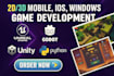 develop a high quality game using unreal and unity