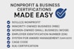 register your nonprofit 501c3, mbe, wosb, ein, samgov, cage code, 8a certificate