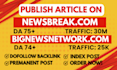write and publish article on newsbreak, premium guest post service