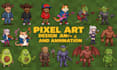 create unique pixel art characters and animations