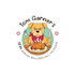 design tom bulldog eating dinner logo