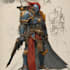 create a warhammer 40k character art with amazing quality
