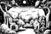 draw black and white illustrations