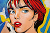 draw a retro pop art roy lichtenstein style