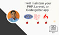 troubleshoot and maintain your PHP laravel or codeigniter web application