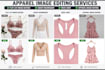 do flat lay image editing, ghost mannequin, neck joint, apparel image editing