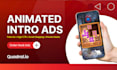 make mobile game ads with high CTR animated intro hook