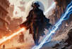 illustrate sci fi, star wars, mecha, sprite art