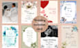 create digital wedding or birthday invitation animations video
