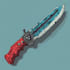 make a 3d weapon illustration for gaming