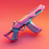 do a 3d weapon illustration for gaming