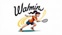 do awesome of woman badminton athlete  mascot logo design
