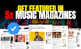 publish artists interviews on music magazines