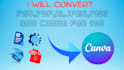 convert any file PSD,PDF,ai, and other to canva editable