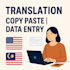 translate english malay and do accurate copy paste data entry
