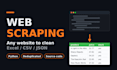 do web scraping and data extraction with python