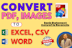 accurately convert PDF to excel or CSV with data extraction