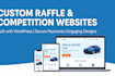 develop cruixie custom raffle or competition website with subscription features