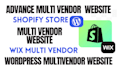 multivendor ecommerce marketplace website shopify wix wordpress multivendor site